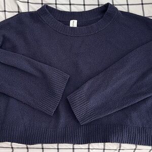 Abound Navy Blue Cropped Sweater